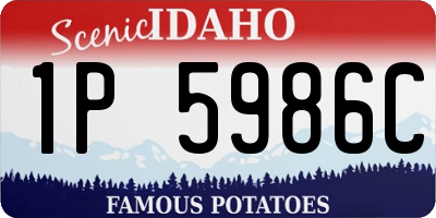 ID license plate 1P5986C