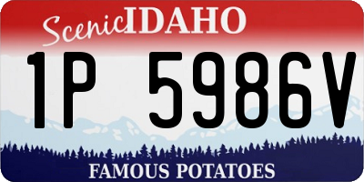 ID license plate 1P5986V