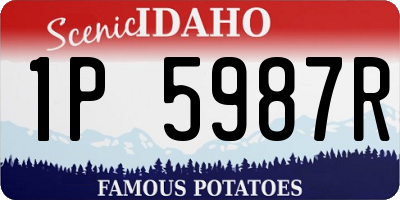 ID license plate 1P5987R