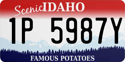ID license plate 1P5987Y