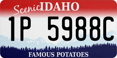 ID license plate 1P5988C