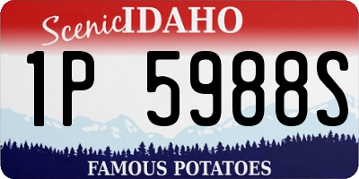 ID license plate 1P5988S