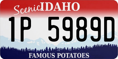 ID license plate 1P5989D