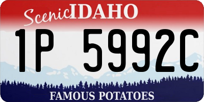 ID license plate 1P5992C