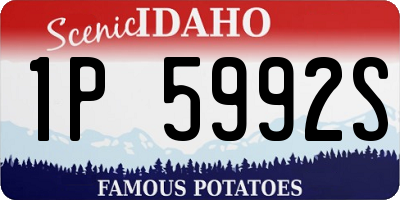 ID license plate 1P5992S