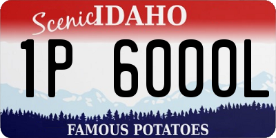 ID license plate 1P6000L