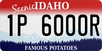 ID license plate 1P6000R