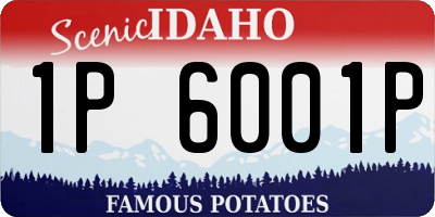ID license plate 1P6001P