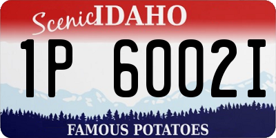 ID license plate 1P6002I
