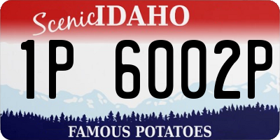 ID license plate 1P6002P