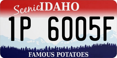 ID license plate 1P6005F
