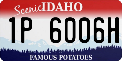 ID license plate 1P6006H