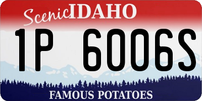 ID license plate 1P6006S
