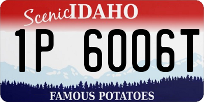 ID license plate 1P6006T
