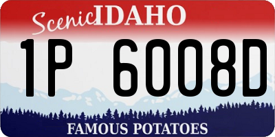ID license plate 1P6008D