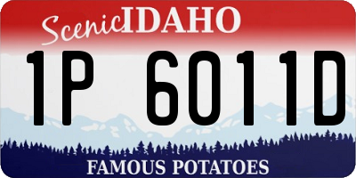 ID license plate 1P6011D