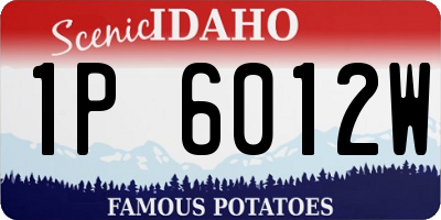 ID license plate 1P6012W