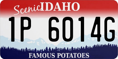 ID license plate 1P6014G