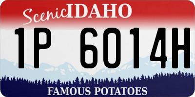 ID license plate 1P6014H