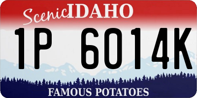 ID license plate 1P6014K