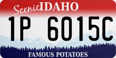 ID license plate 1P6015C