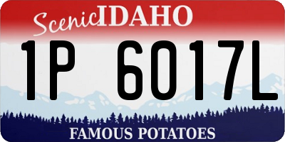 ID license plate 1P6017L