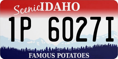 ID license plate 1P6027I