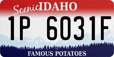 ID license plate 1P6031F
