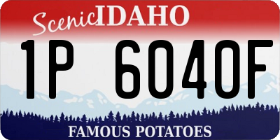 ID license plate 1P6040F