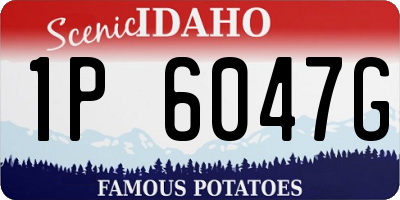 ID license plate 1P6047G