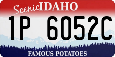 ID license plate 1P6052C