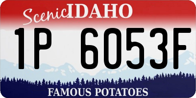 ID license plate 1P6053F