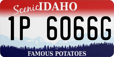 ID license plate 1P6066G