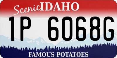 ID license plate 1P6068G