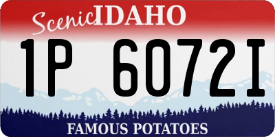 ID license plate 1P6072I