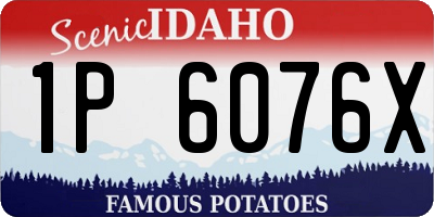 ID license plate 1P6076X