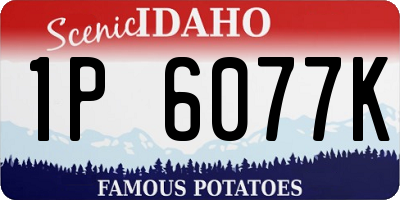 ID license plate 1P6077K
