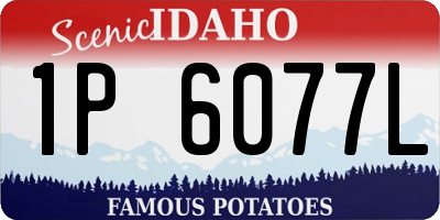 ID license plate 1P6077L