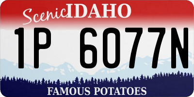 ID license plate 1P6077N