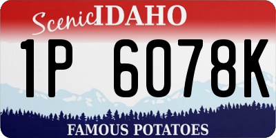 ID license plate 1P6078K