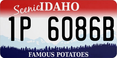 ID license plate 1P6086B