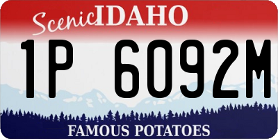 ID license plate 1P6092M