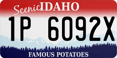 ID license plate 1P6092X