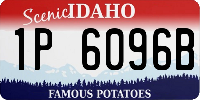 ID license plate 1P6096B