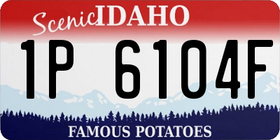 ID license plate 1P6104F