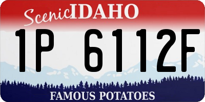 ID license plate 1P6112F