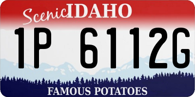 ID license plate 1P6112G