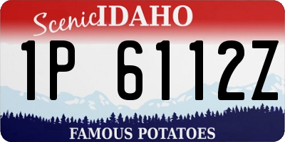 ID license plate 1P6112Z