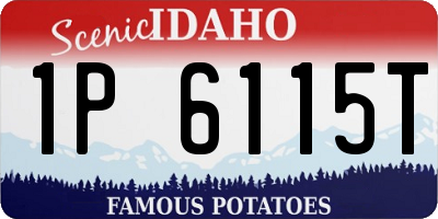 ID license plate 1P6115T