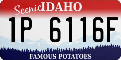 ID license plate 1P6116F